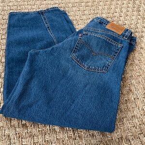 Levi's dad baggie barrel dark wash
